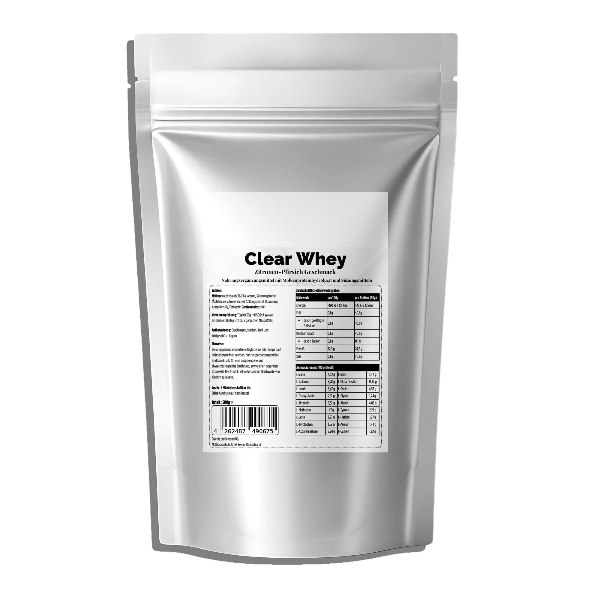 Clear Whey Protein Eistee Pfirsich - 500g